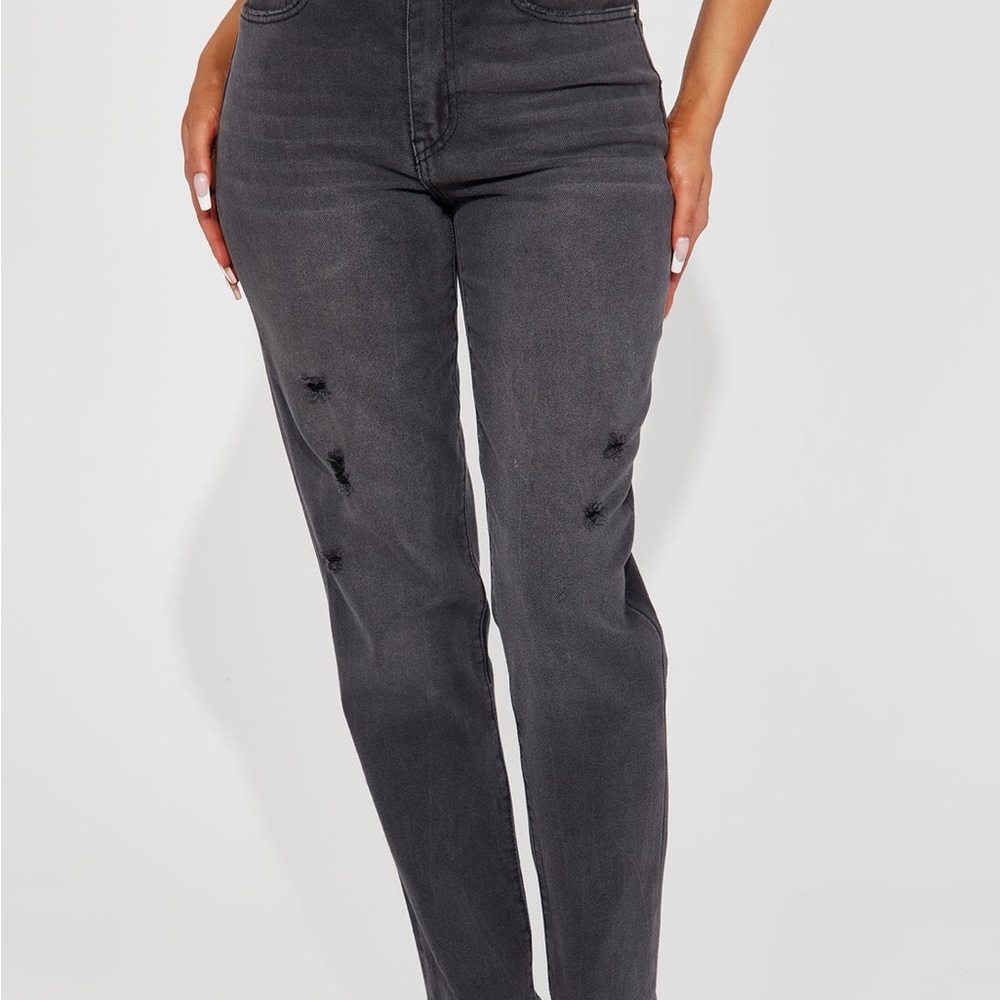 Fashion Nova Black Distressed Jeans- New with tags